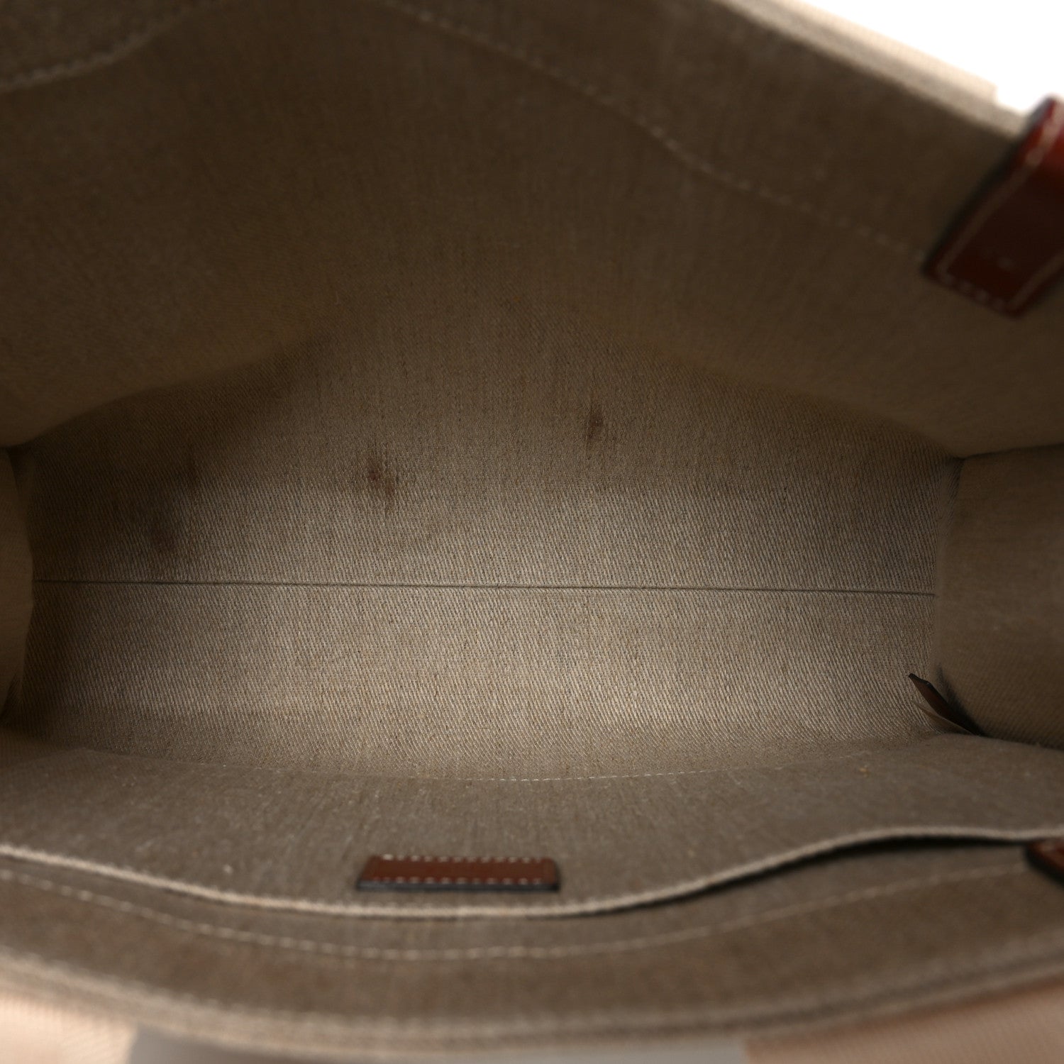 Chloe Cotton Calfskin Medium Woody Ribbon Tote White Brown 5 of 10