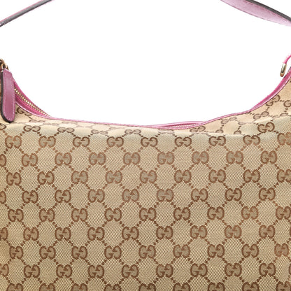 Gucci Monogram Medium Heart Bit Charm Hobo Pink 10 of 12