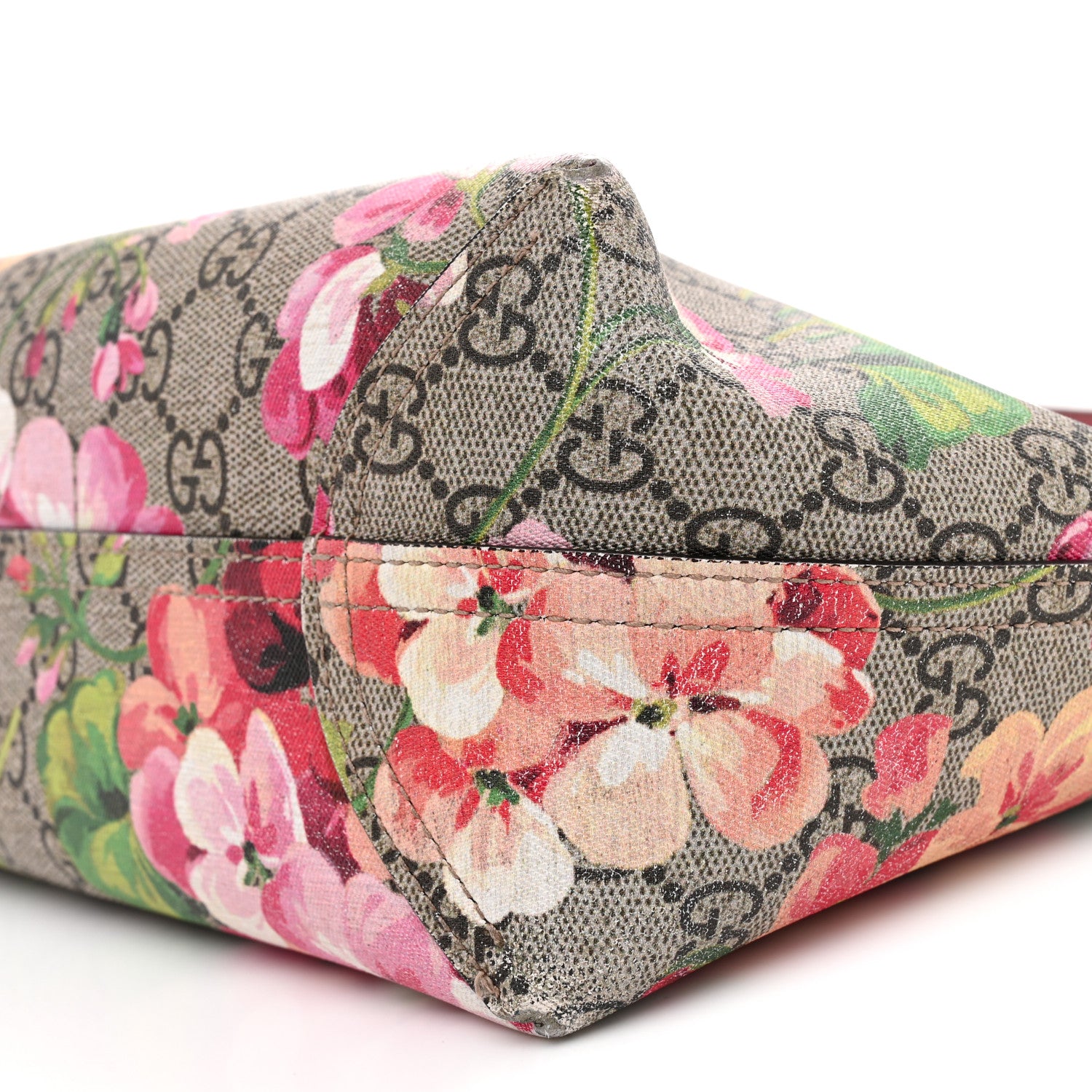 Gucci GG Supreme Monogram Blooms Small Reversible Tote Beige Multicolor Dry Rose 14 of 18