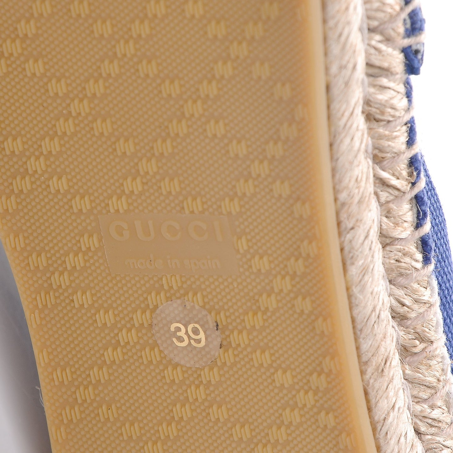 Canvas Embroidered Striped Espadrilles 39 Caspian White