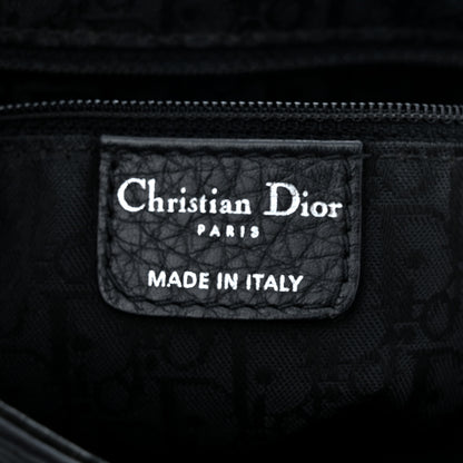 Christian Dior Pebbled Calfskin Mini Gaucho Crossbody Bag Black 6 of 15