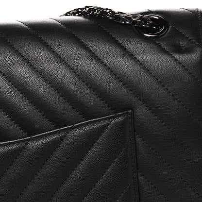 Chanel Sheepskin Chevron Quilted 2.55 Reissue 226 Flap So Black 7 of 7