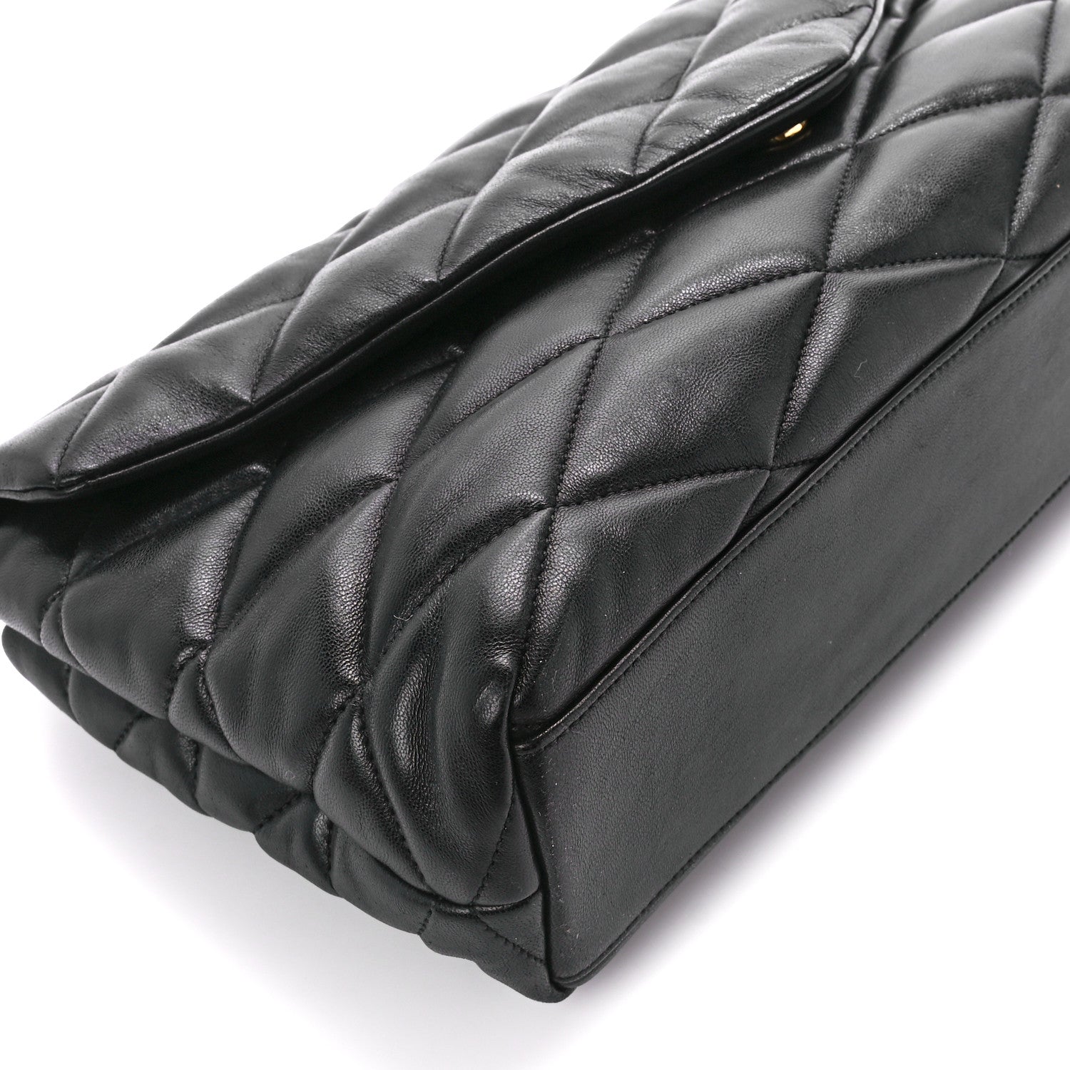Saint Laurent Lambskin Quilted Sade Puffer Envelope Clutch Black 12 of 13