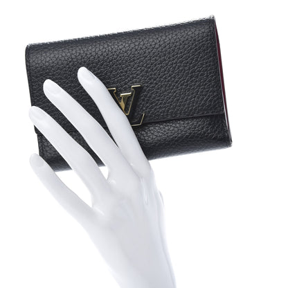 Louis Vuitton Taurillon Capucines Compact Wallet Black 2 of 10