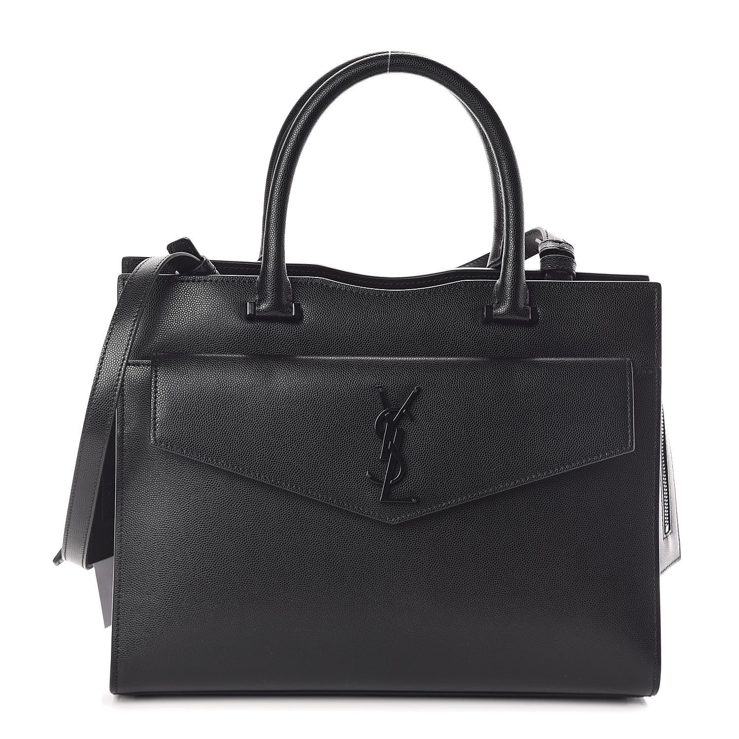 Saint Laurent Grain De Poudre Medium Uptown Tote Black 1 of 9