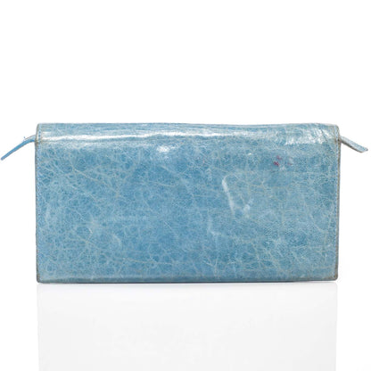 Balenciaga Agneau Money Wallet Bleu 3 of 7