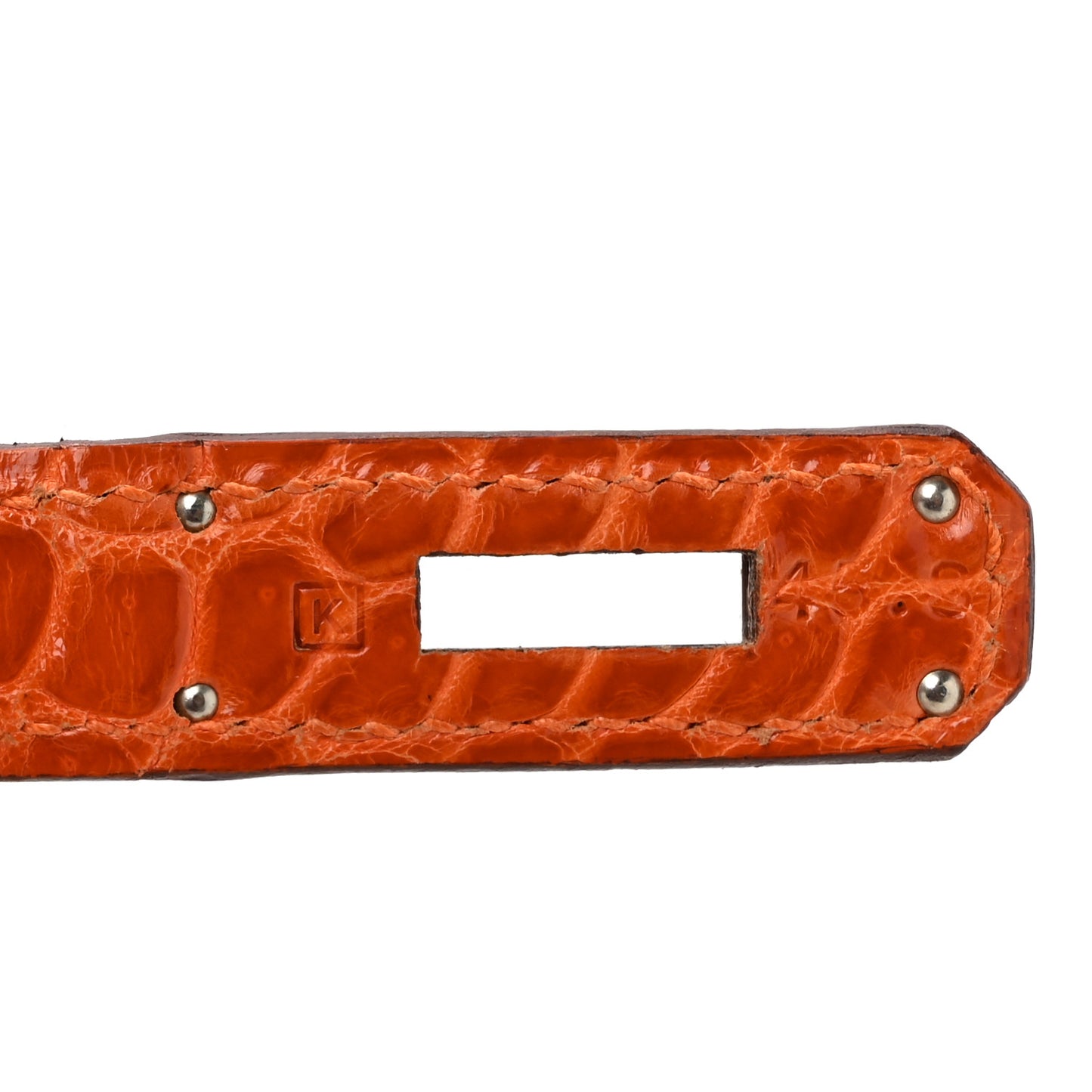 Shiny Porosus Crocodile Birkin 35 Havane Orange