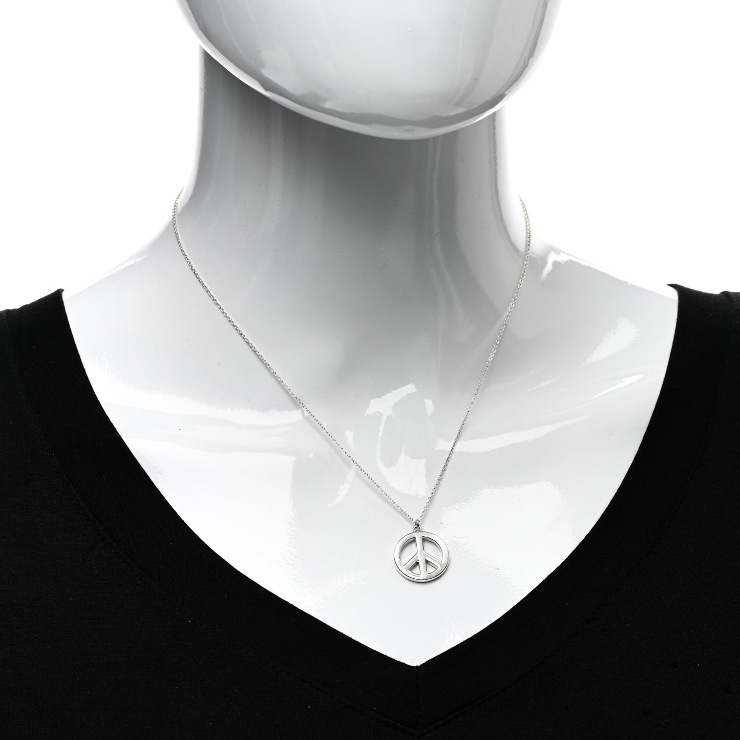 Sterling Silver Peace Pendant Necklace