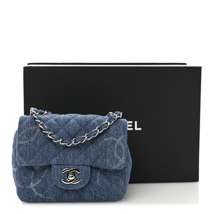 Chanel Denim CC Quilted Mini Square Flap Blue 11 of 11