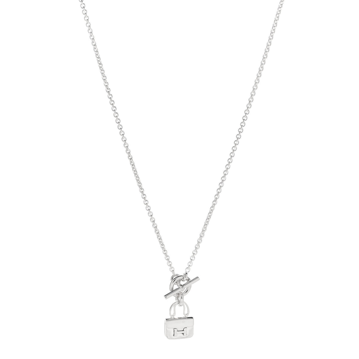 Hermes Sterling Silver Constance Amulettes Pendant Necklace 1 of 6