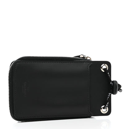Valentino Garavani Calfskin VLTN Neck Strap Wallet Black 3 of 8
