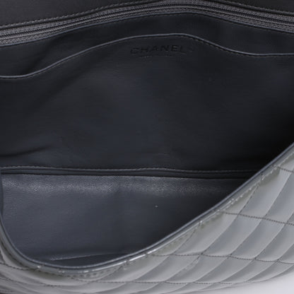 Chanel Patent Jumbo Single Flap Grey 7 of 9
