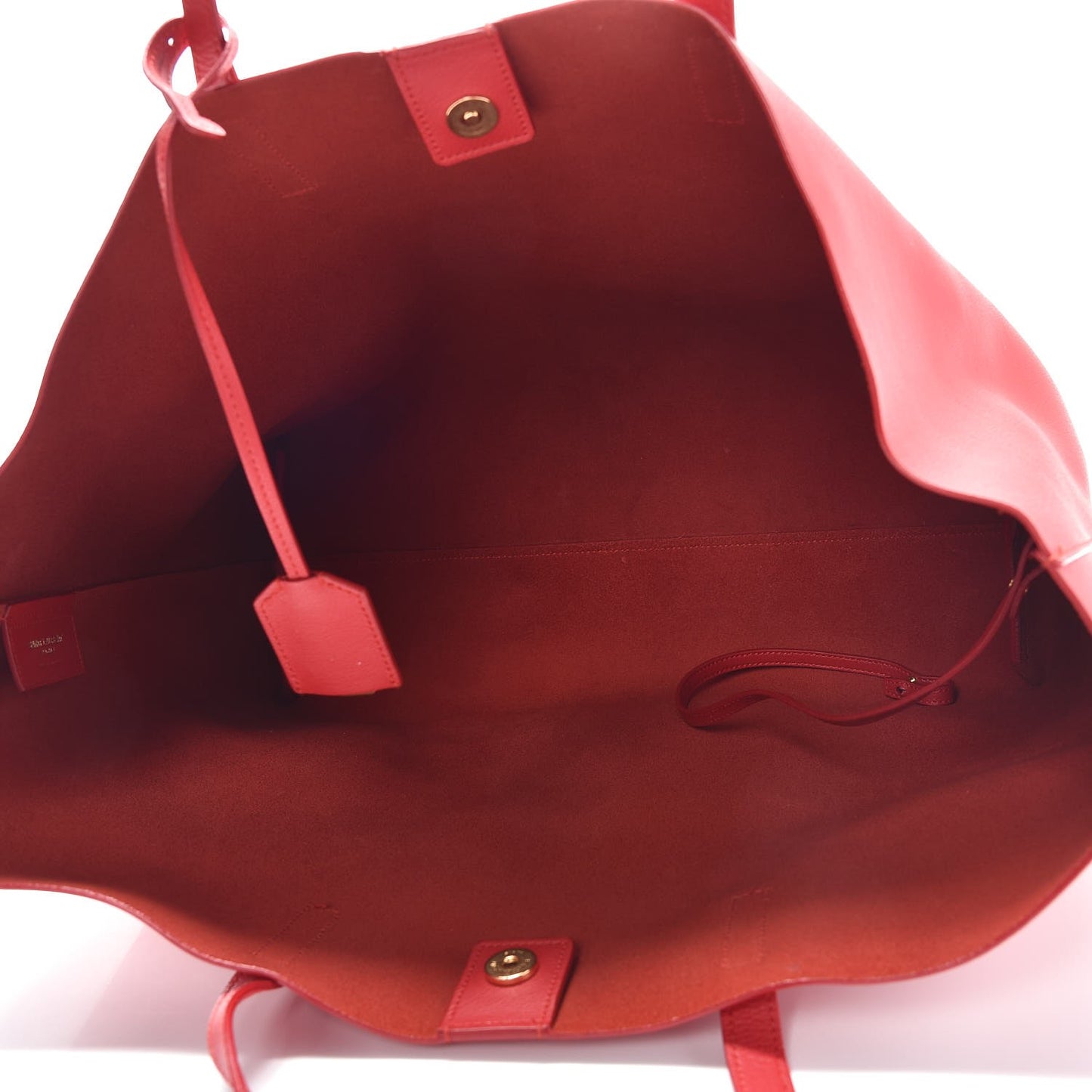 Calfskin Large Shopping Tote Red