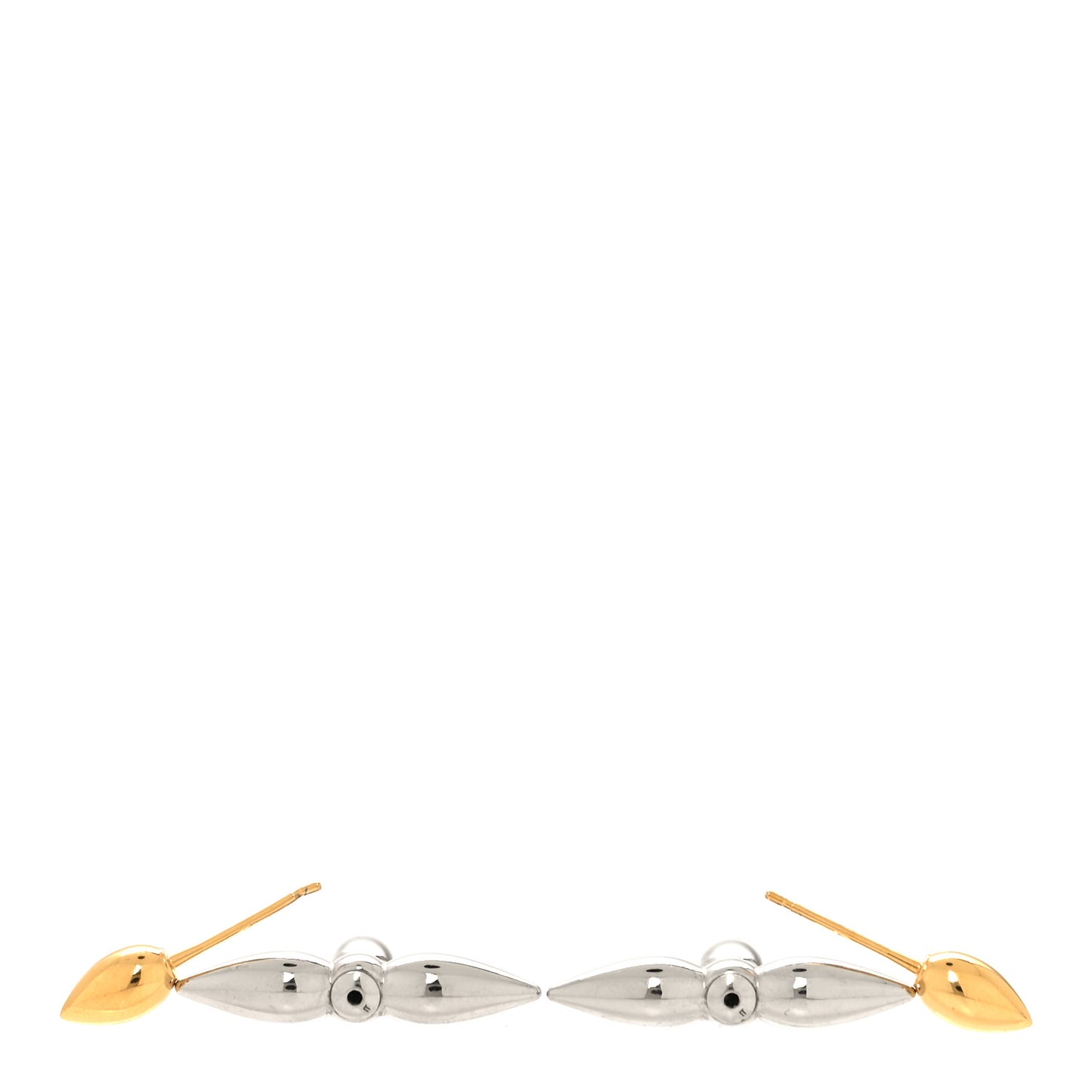 Metal Louisette Earrings Silver Gold