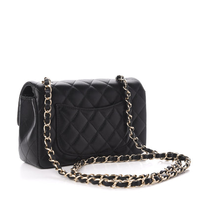 Chanel Lambskin Quilted Mini Rectangular Flap Black 3 of 11