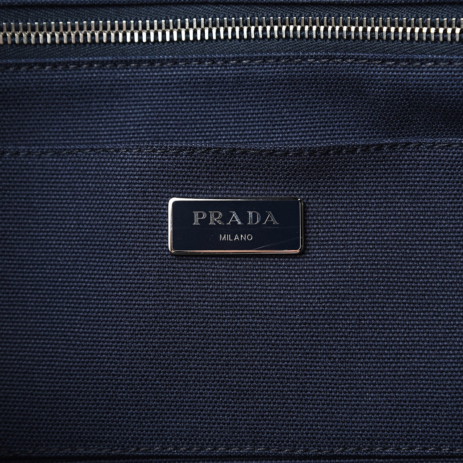 Prada Canvas Mistolino Canapa Tote Naturale Blue 6 of 16
