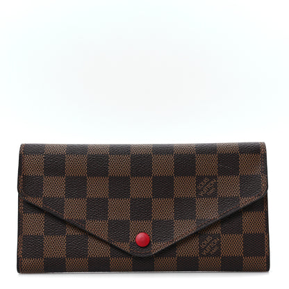 Louis Vuitton Damier Ebene Josephine Wallet Red 1 of 8