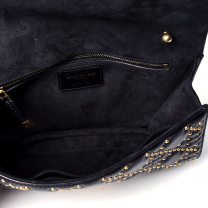 Christian Dior Lambskin Cannage Studded Large Dioraddict Flap Bag Black 5 of 8