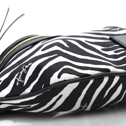 Jimmy Choo Nylon Zebra Candice Belt Bag Black White 7 of 8