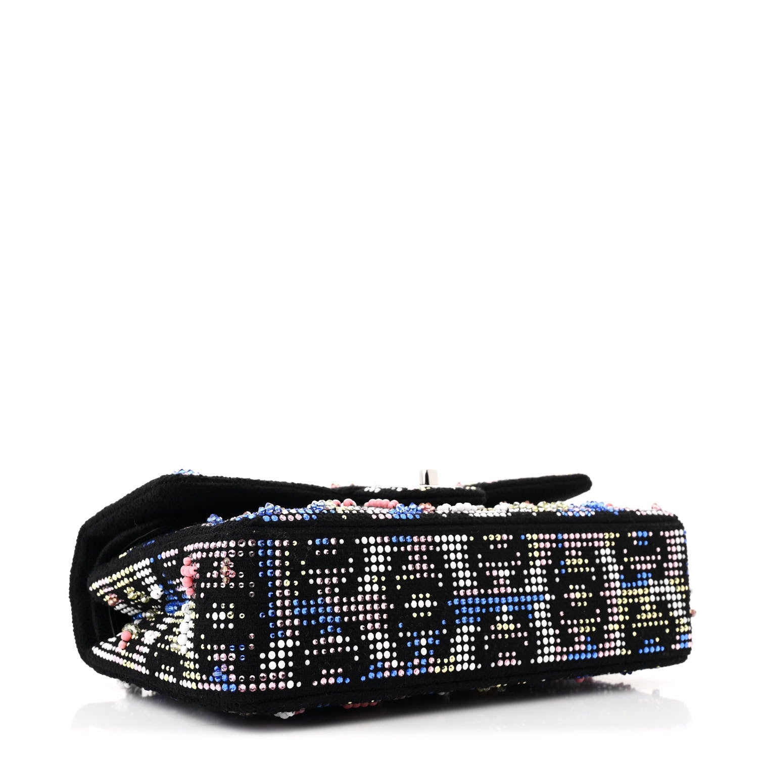 Chanel Crystal Tweed CC Medium Double Flap Black 4 of 11