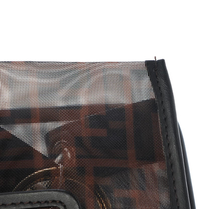 Fendi Mesh Vitello Century F is Fendi FF 1974 Regular Runaway Satchel Marrone Black Ebano 9 of 10