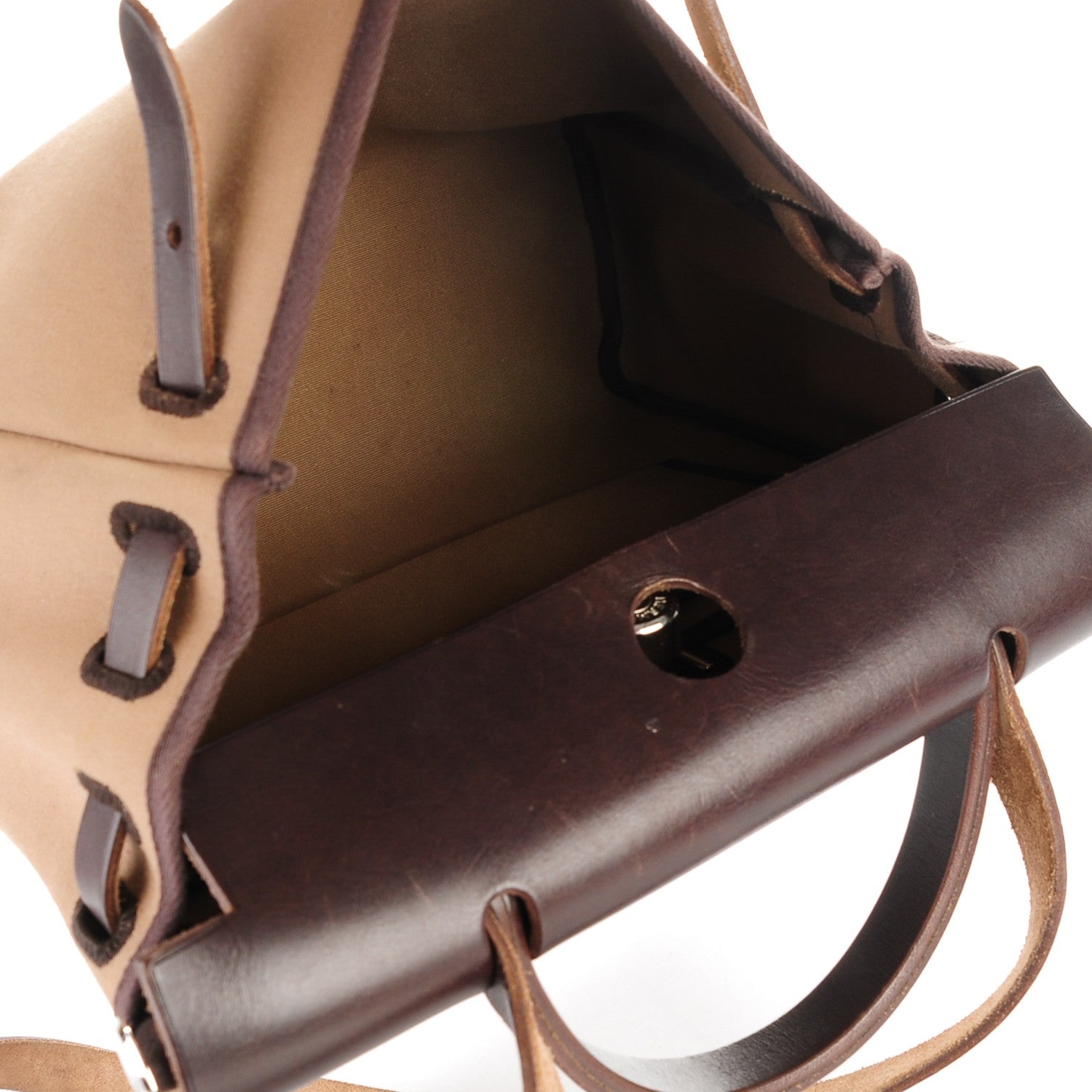 Hermes Vache Hunter Toile Herbag 30 PM Etoupe Ebene 6 of 8