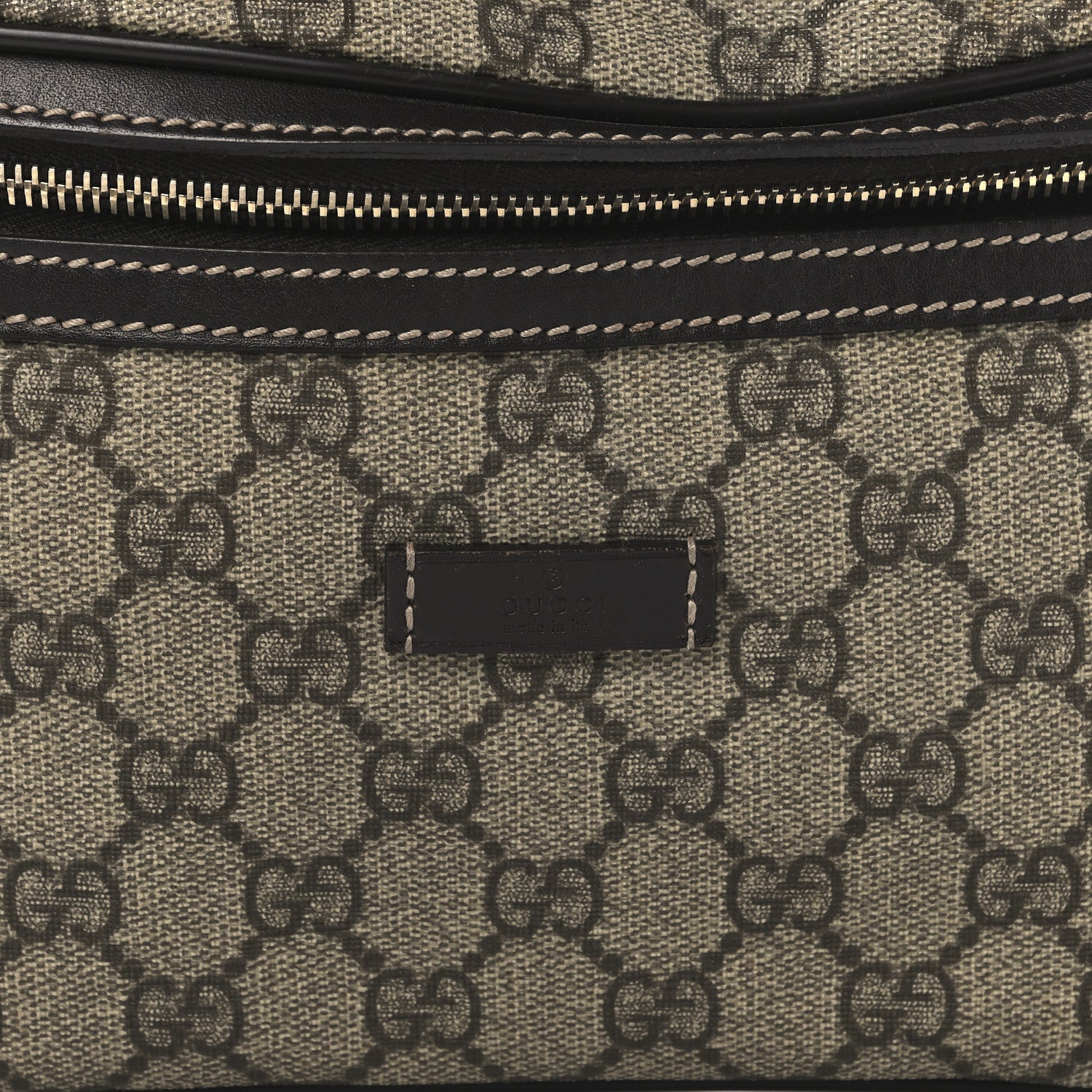 Gucci GG Supreme Monogram Belt Bag Dark Brown 8 of 12