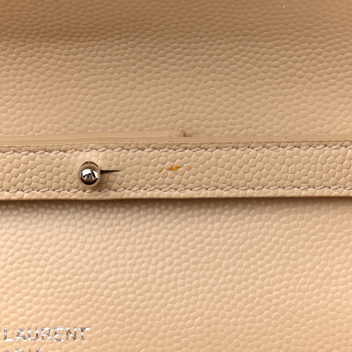 Grain De Poudre Matelasse Chevron Monogram Chain Wallet Dark Beige