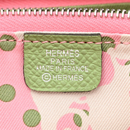 Hermes Epsom Silk'In Compact Wallet Vert Criquet 6 of 9