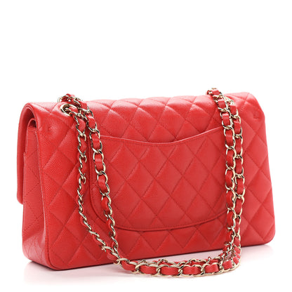 Chanel Caviar Quilted Medium Double Flap Red 3 of 9