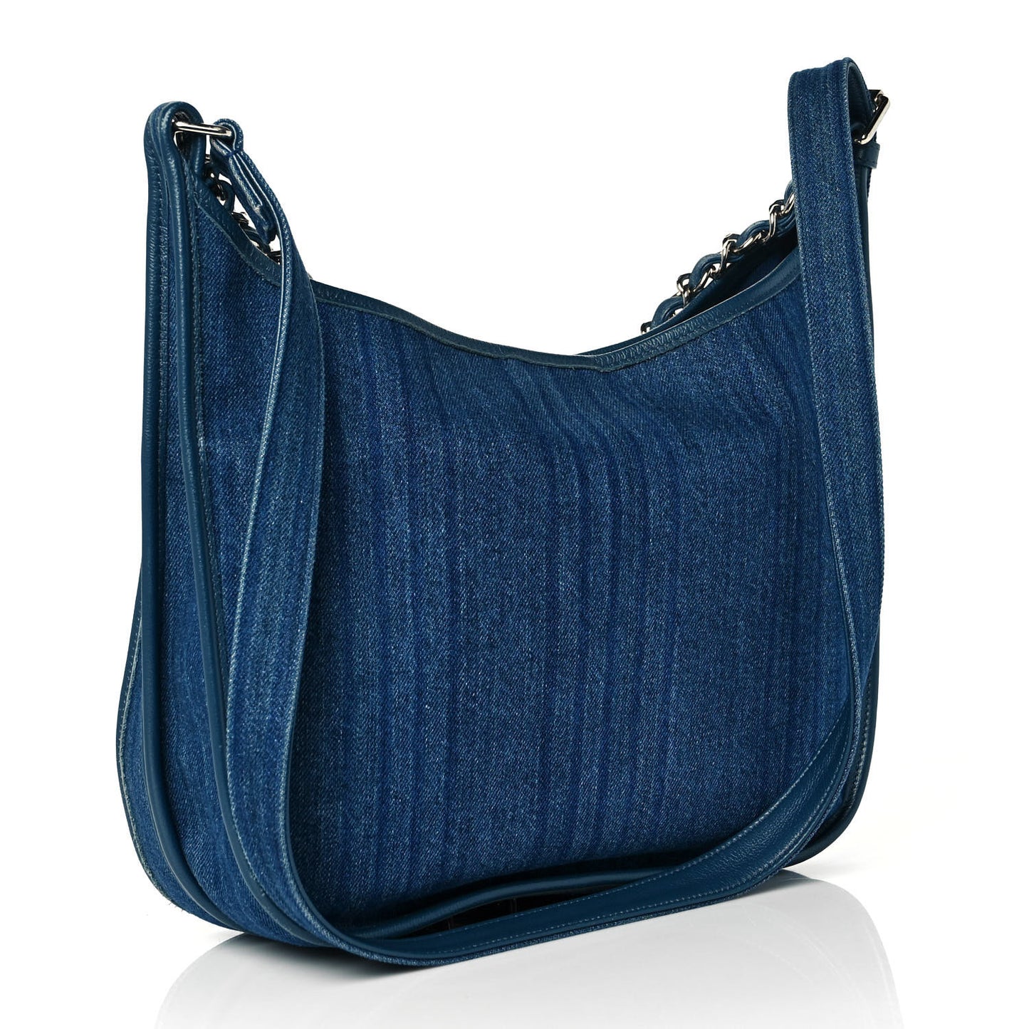 Denim Quilted Jungle Stroll Hobo Blue