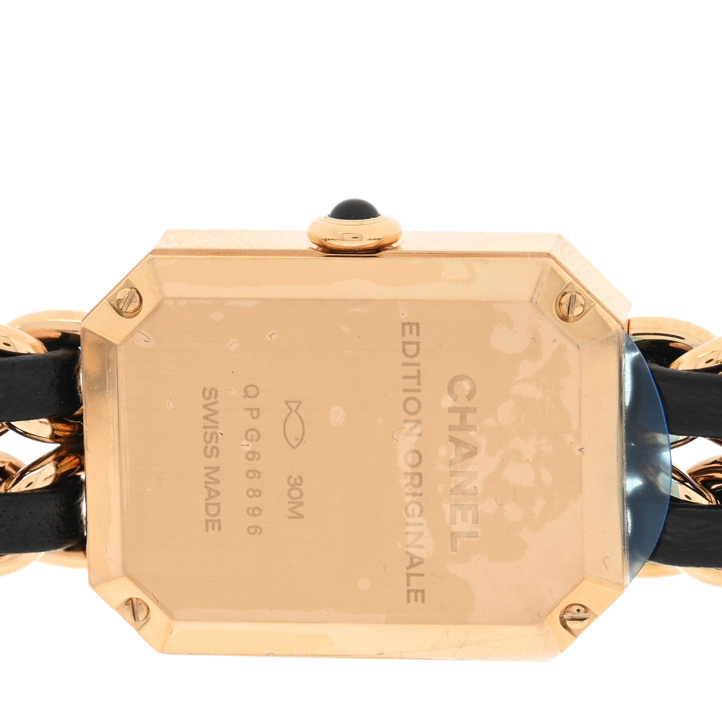 Stainless Steel Lambskin 20mm Chain Premiere Quartz Watch Gold M