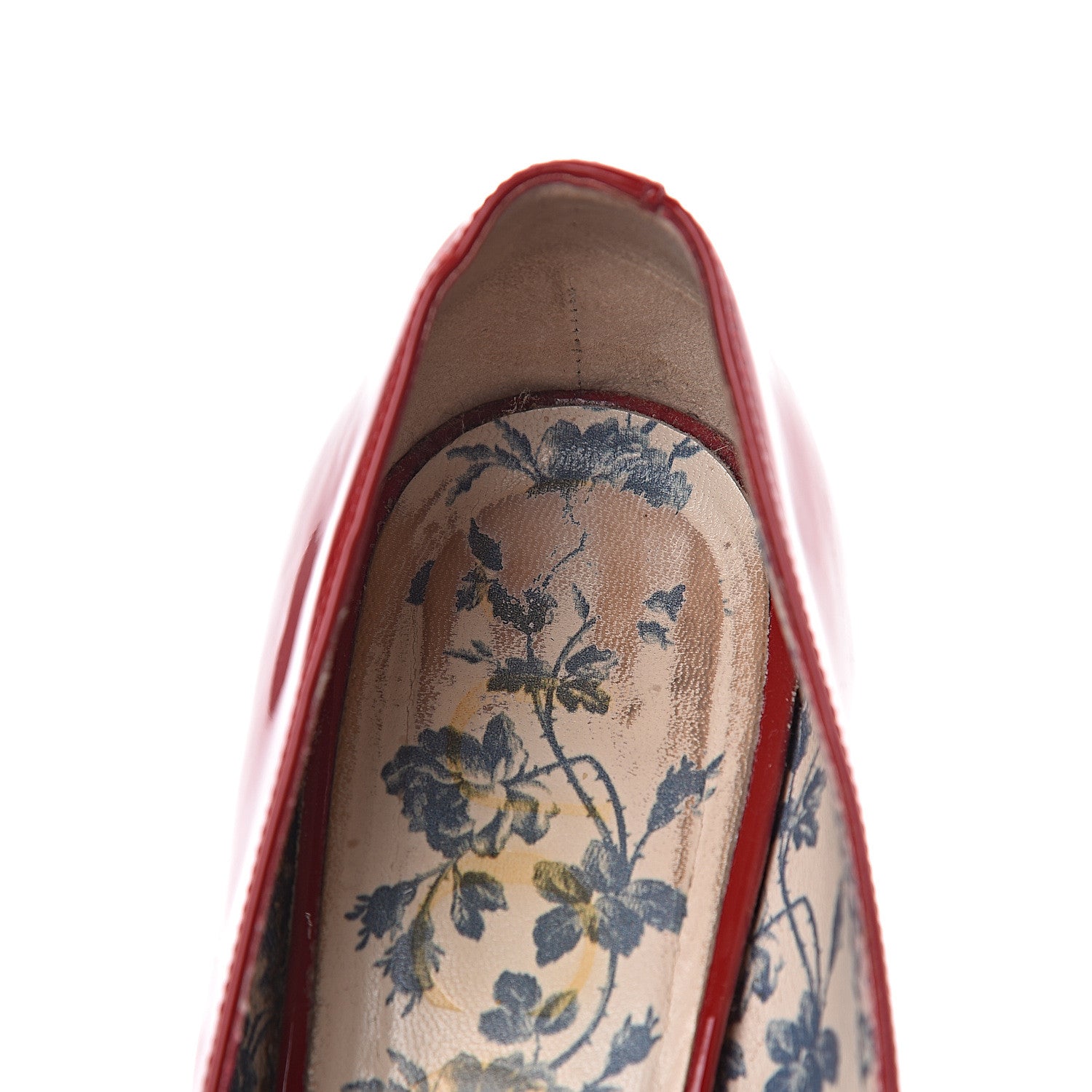 Gucci Vernice GG Victoire 55mm Loafer Pumps 39 Hibiscus Red 9 of 21