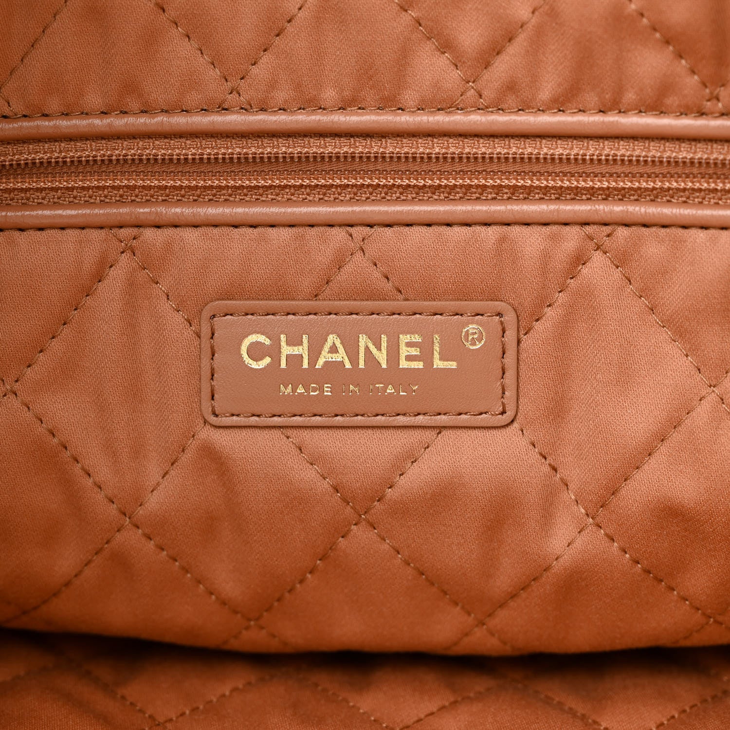 Chanel Shiny Calfskin Quilted Chanel 22 Camel 8 of 14