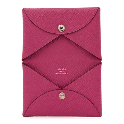 Hermes Epsom Calvi Card Case Tosca 5 of 7