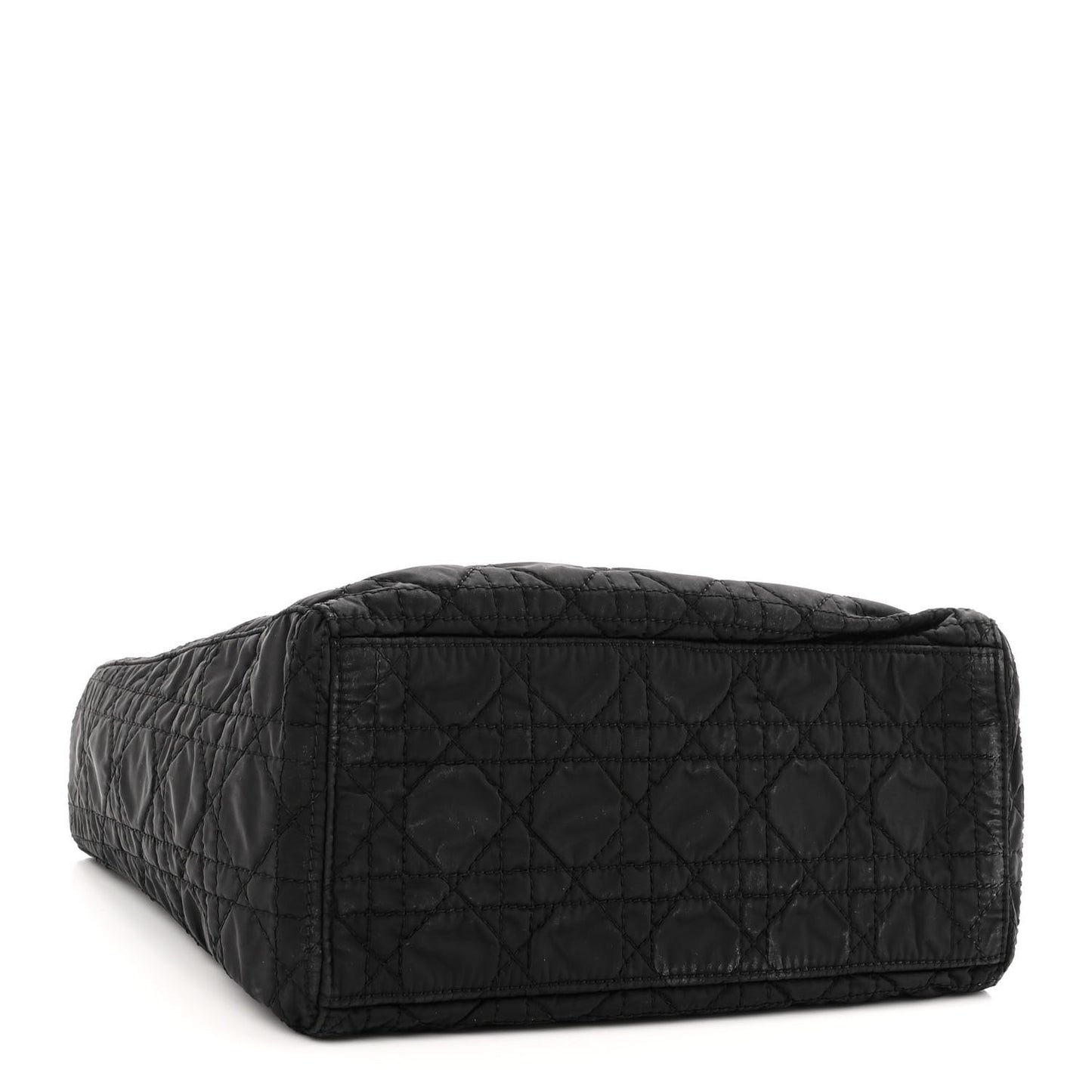 Nylon Cannage Medium Lady Dior Black