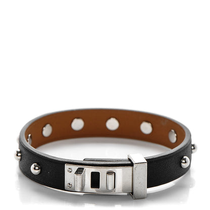 Hermes Swift Mini Dog Studded Round Bracelet T4 Black 1 of 5