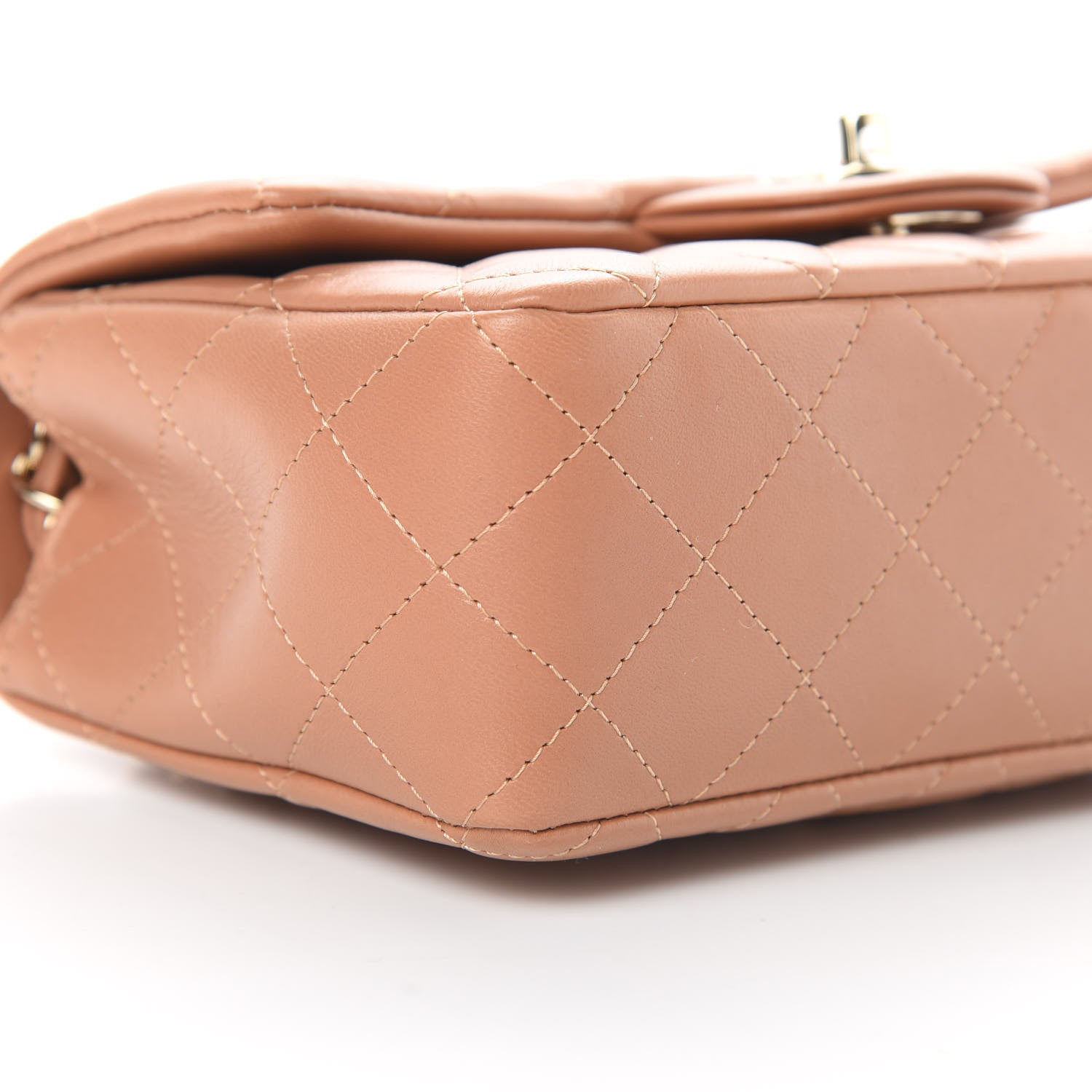 Chanel Lambskin Quilted Mini Rectangular Flap Brown 9 of 10