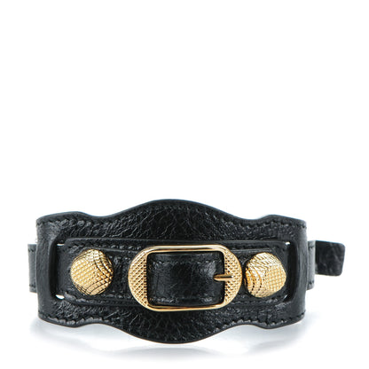 Balenciaga Agneau Arena Giant 12 Gold Hardware L Bracelet Black 1 of 6