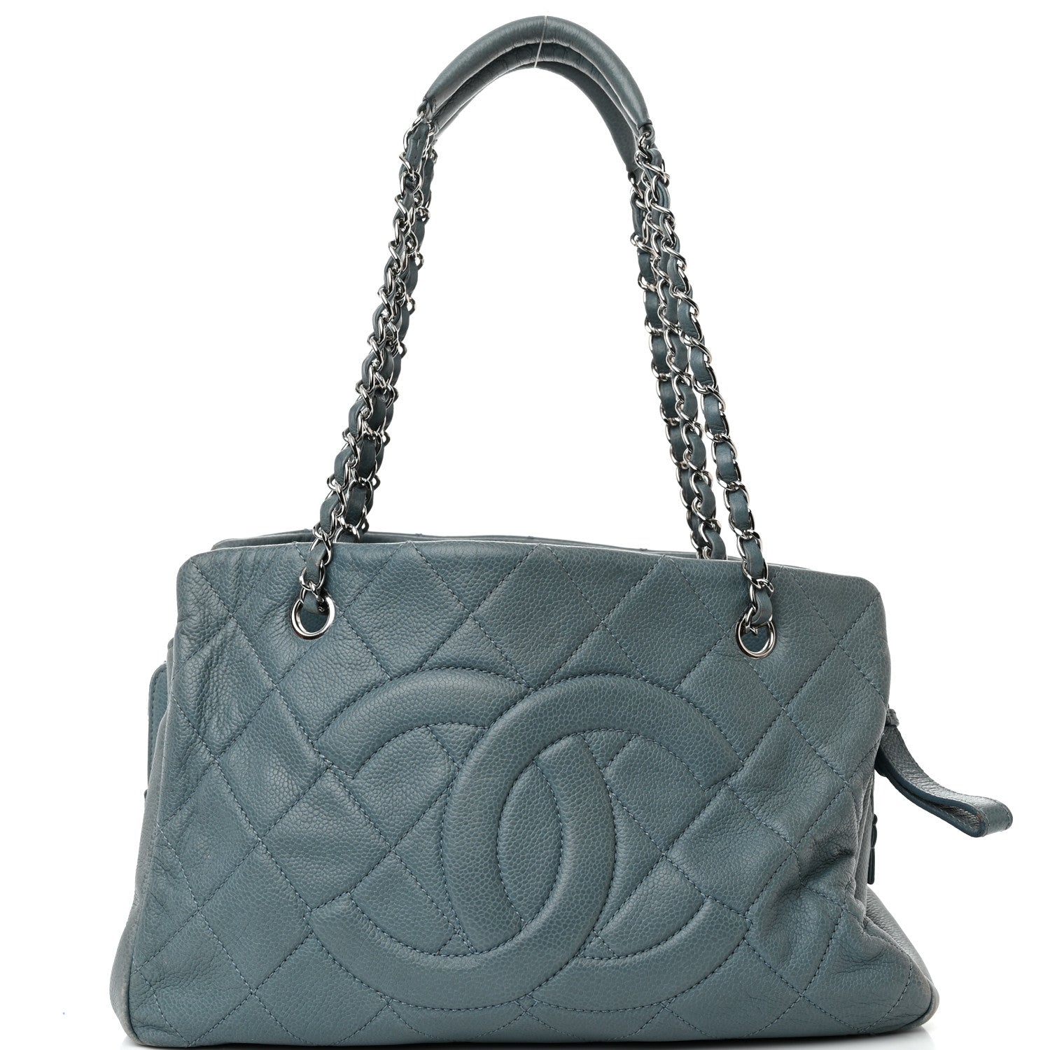 Chanel Caviar Quilted Timeless CC Tote Blue 8 of 24