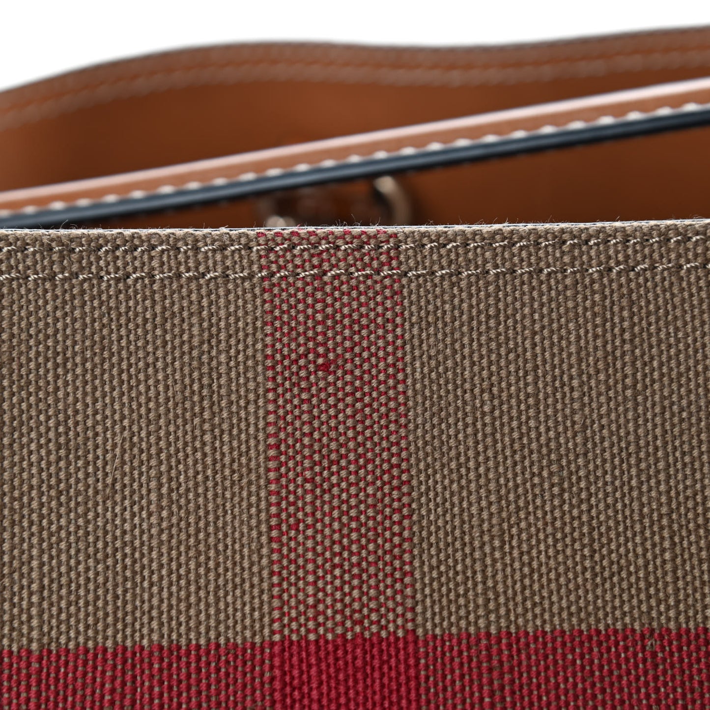 Canvas Mega Check Medium Ashby Hobo Saddle Brown