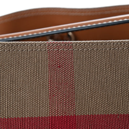 Burberry Canvas Mega Check Medium Ashby Hobo Saddle Brown 12 of 12