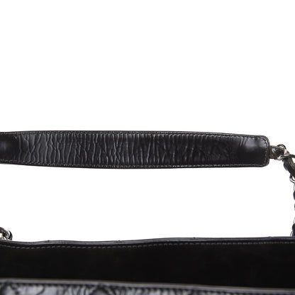 Chanel Aged Glazed Nylon Quilted Shopping Tote Dark Grey 22 of 23