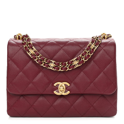 Chanel Caviar Quilted Coco First Flap Burgundy 1 of 11