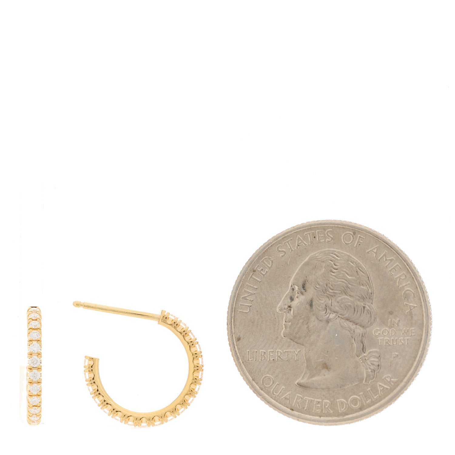 Cartier 18K Yellow Gold Diamond SM Etincelle De Cartier Hoop Earrings 2 of 6