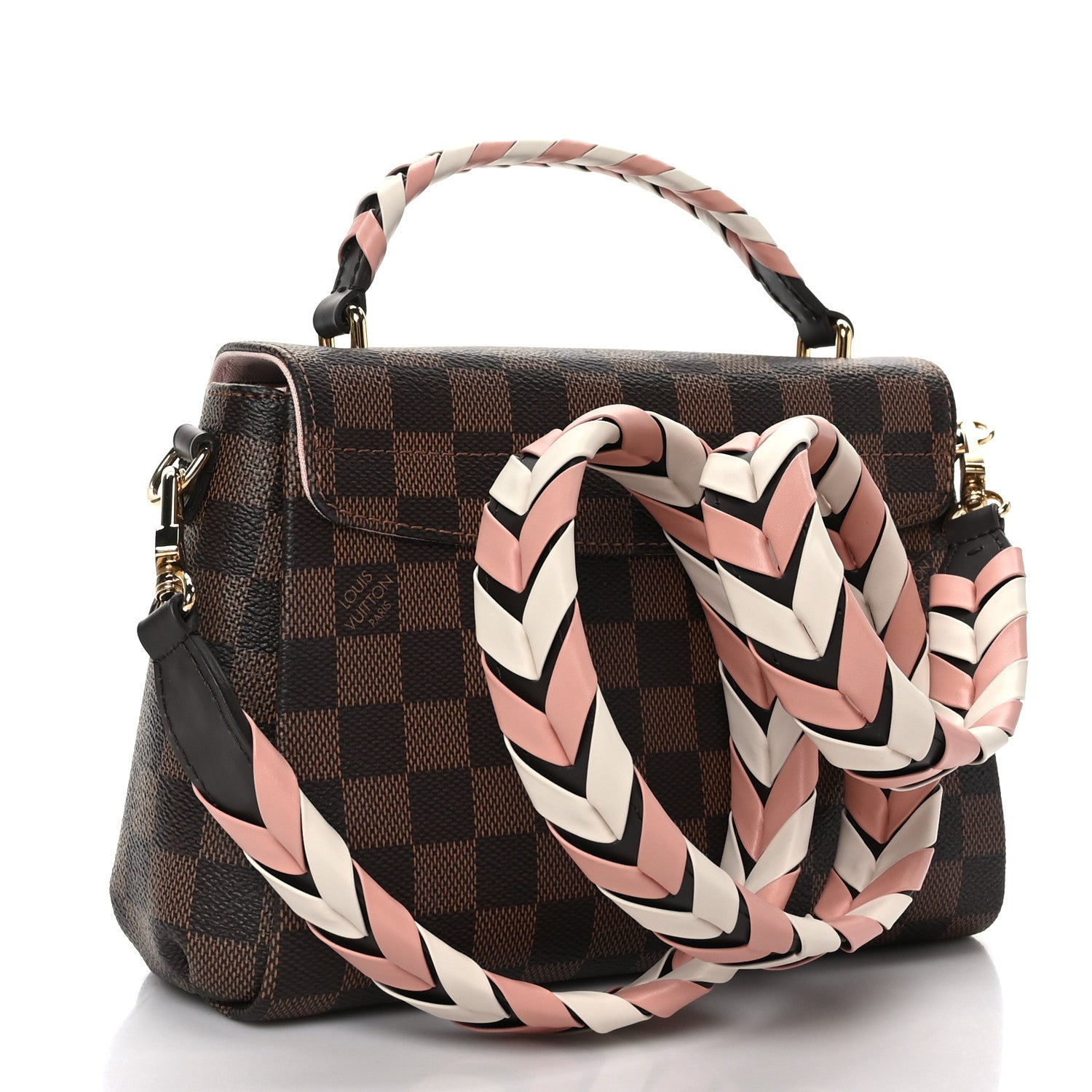 Louis Vuitton Damier Ebene Braided Croisette Cream Pink 3 of 8