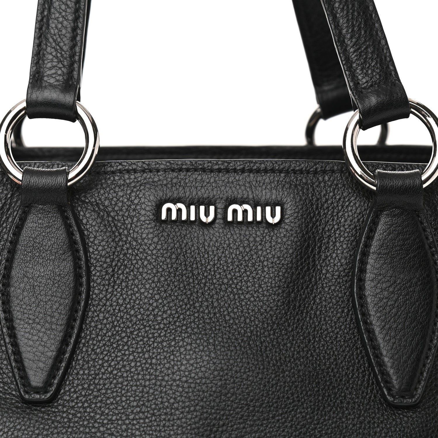 Miu Miu Vitello Phenix Shopping Tote Black 6 of 7