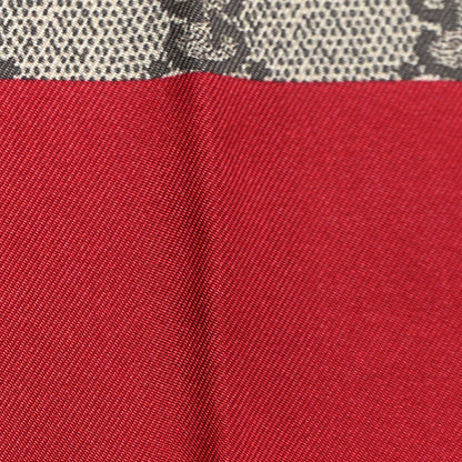 Gucci Silk Twill GG Monogram Special Florio Square Scarf Beige Red 13 of 24