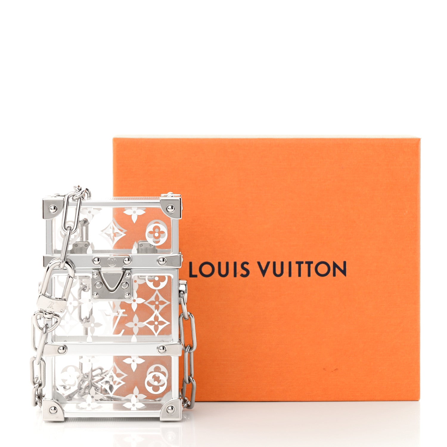 Louis Vuitton Monogram Transparent Plexiglass Trunk Box Pouch 12 of 12