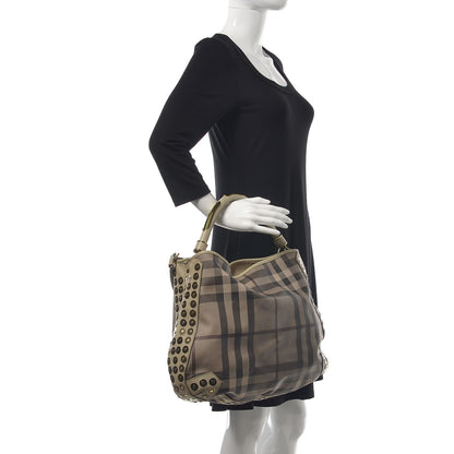 Burberry Smoked Check Studded Hobo Stone 2 of 13
